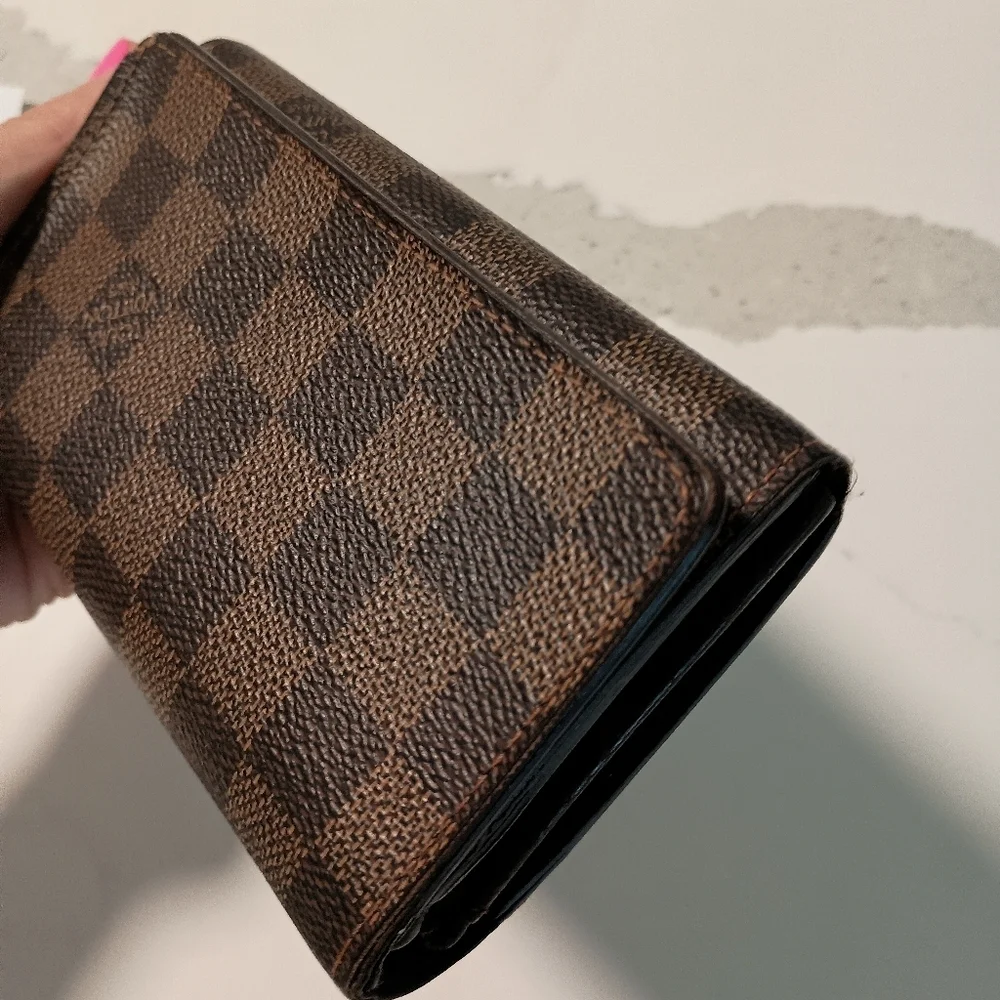 Louis Vuitton Damier Ebene Canvas PorteMonnaie Billets Tresor Wallet